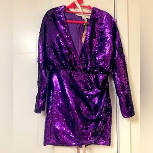House of CB beautiful purple sequin dress size Medium new with tags